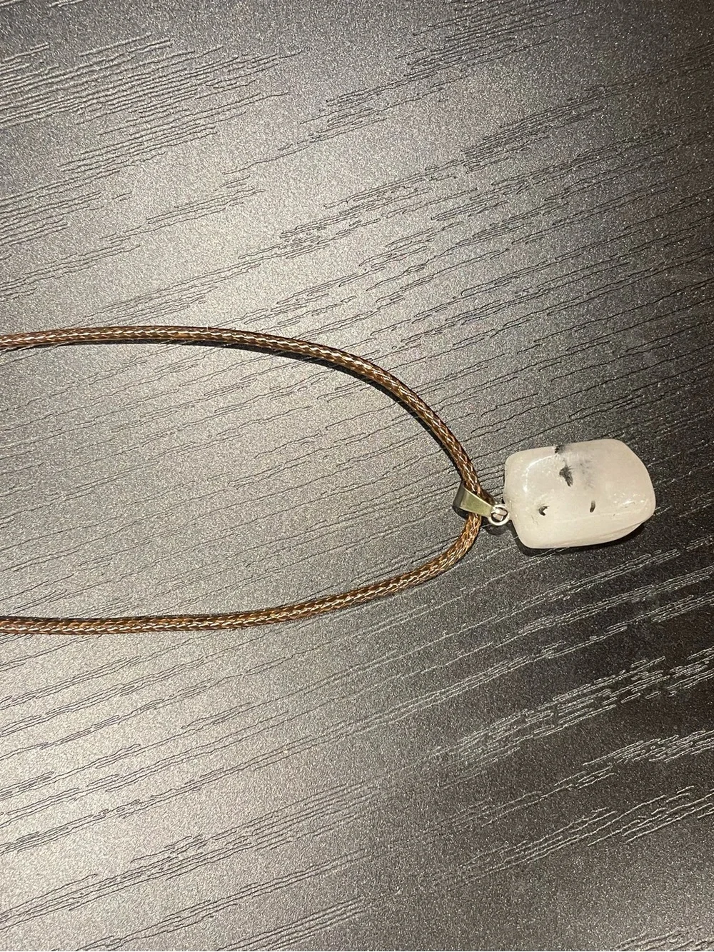 Clear Quartz Black Tourmaline Crystal Gemstone necklace